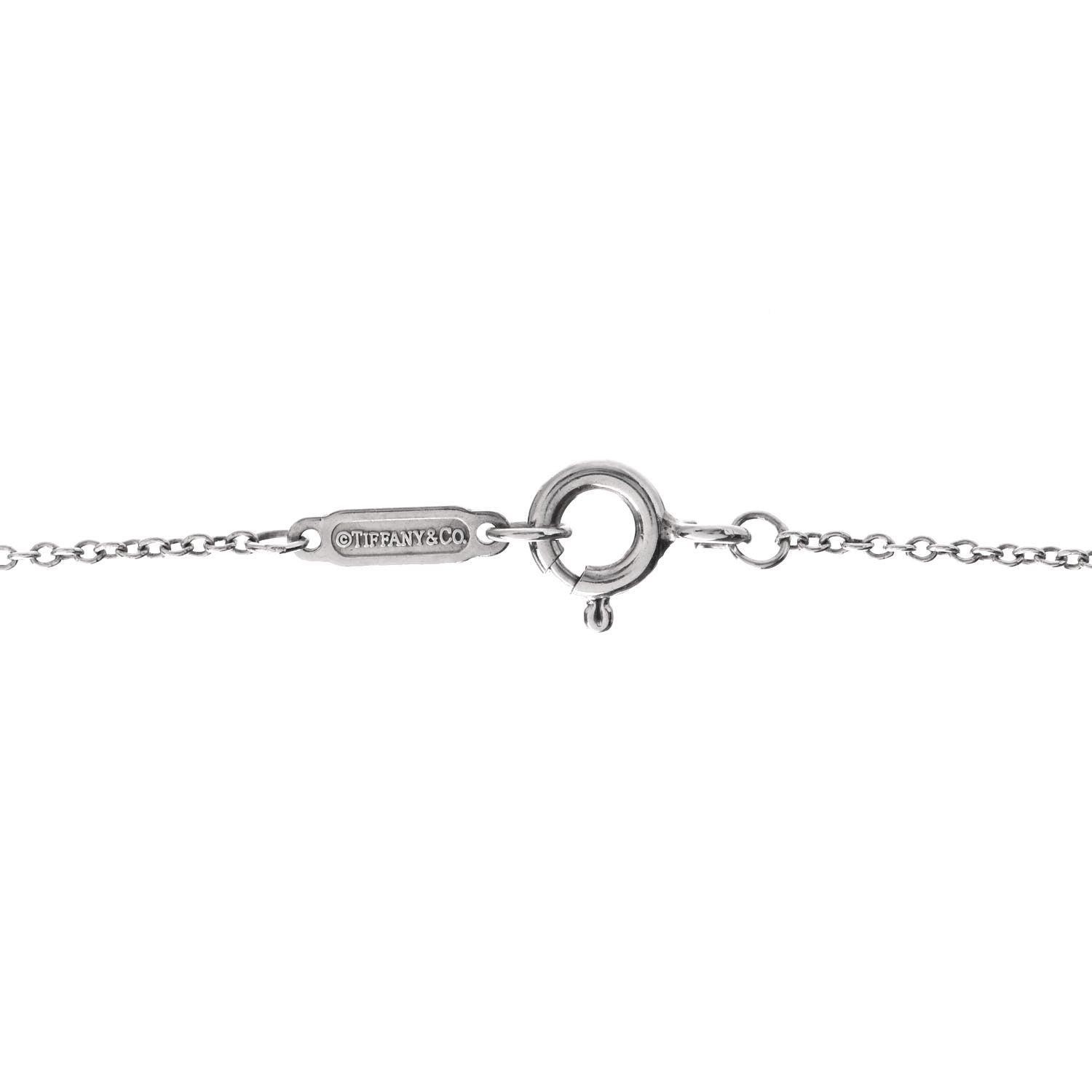 Tiffany Sterling Silver Blue Sapphire Enchant Heart Key Pendant Necklace 4 of 4