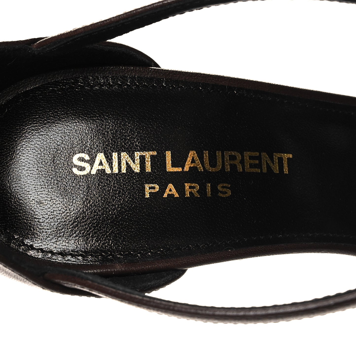 Calfskin Cassandra Palm Logo 110 Ankle Strap Sandals 38 Black