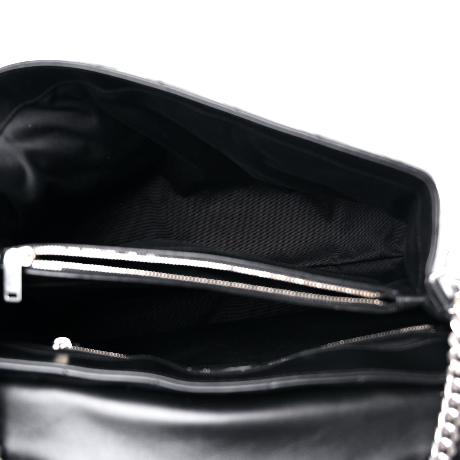 Saint Laurent Calfskin Y Quilted Monogram Large Loulou Chain Satchel Black 4 of 12