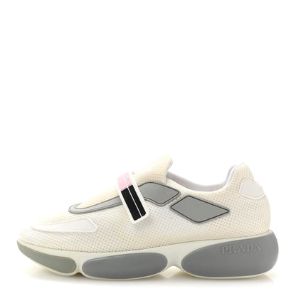 Prada Sport Knit Womens Cloudbust Sneakers 37.5 White Gray 1 of 10