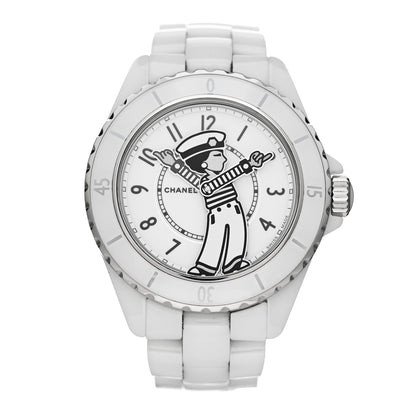 Chanel Stainless Steel Ceramic 38mm J12 Limited Edition Mademoiselle La Pausa Automatic Watch White 1 of 5