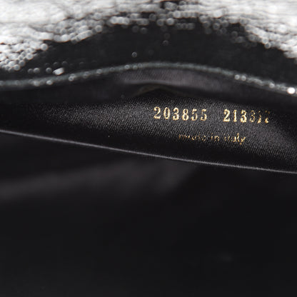 Saint Laurent Textured Patent Monogram Large Belle De Jour Clutch Black 6 of 8
