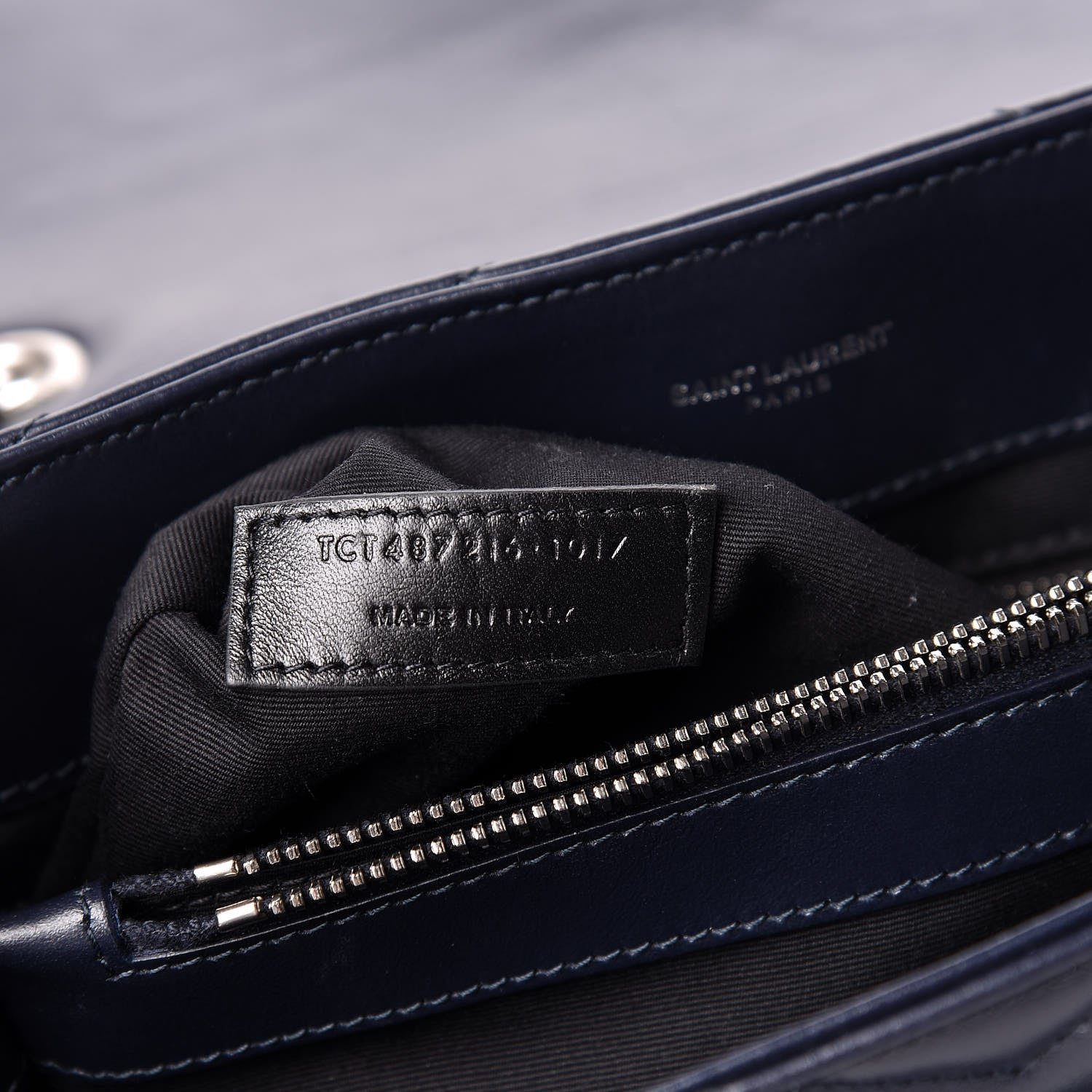 Saint Laurent Calfskin Y Quilted Monogram Medium Loulou Chain Satchel Medium Blue 7 of 13