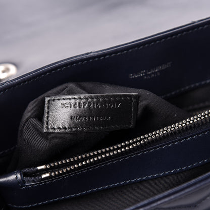 Saint Laurent Calfskin Y Quilted Monogram Medium Loulou Chain Satchel Medium Blue 7 of 13