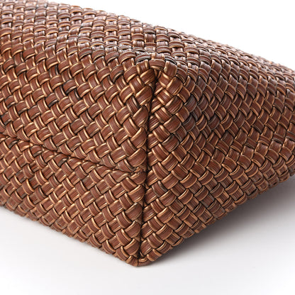 Bottega Veneta Metallic Intrecciato Nappa Medium Cabat Brown Gold 10 of 10