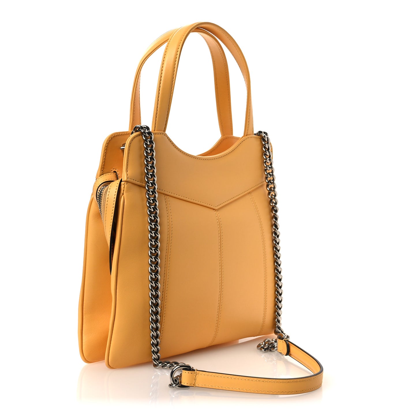 Senna Calfskin Petite GG Small Tote Bag Sunny Yellow