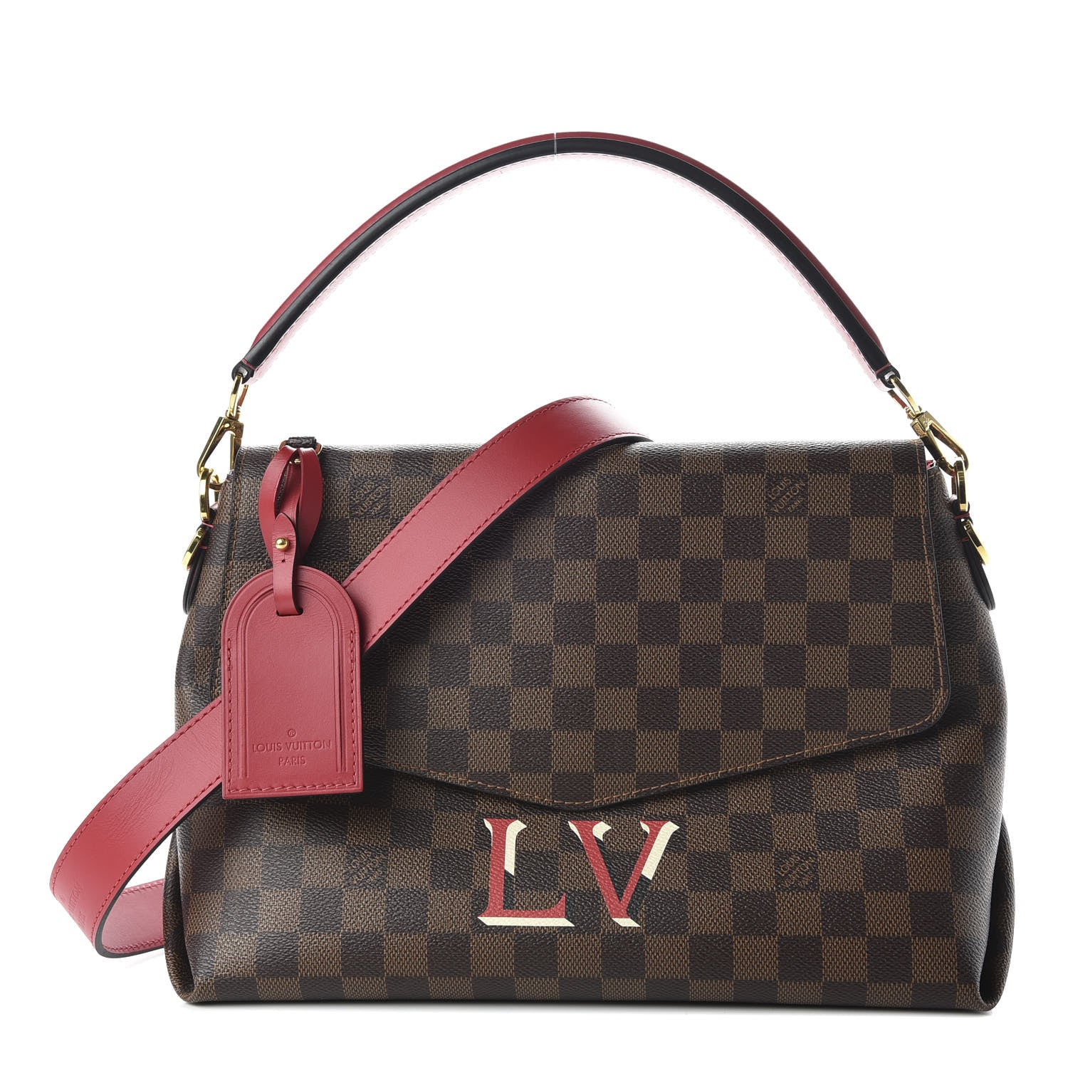 Louis Vuitton Damier Ebene Beaubourg MM Scarlet 1 of 11