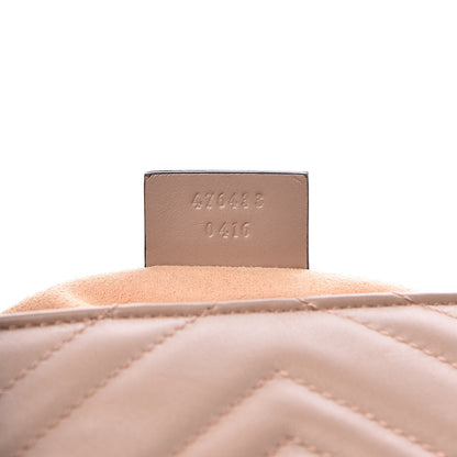 Gucci Calfskin Matelasse Super Mini GG Marmont Shoulder Bag Porcelain Rose 7 of 10