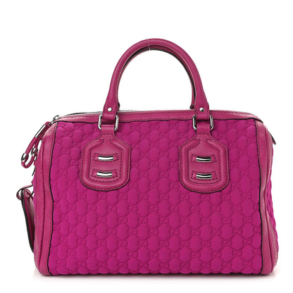 Gucci Guccissima Neoprene Techno Tag Medium Boston Magenta 1 of 10