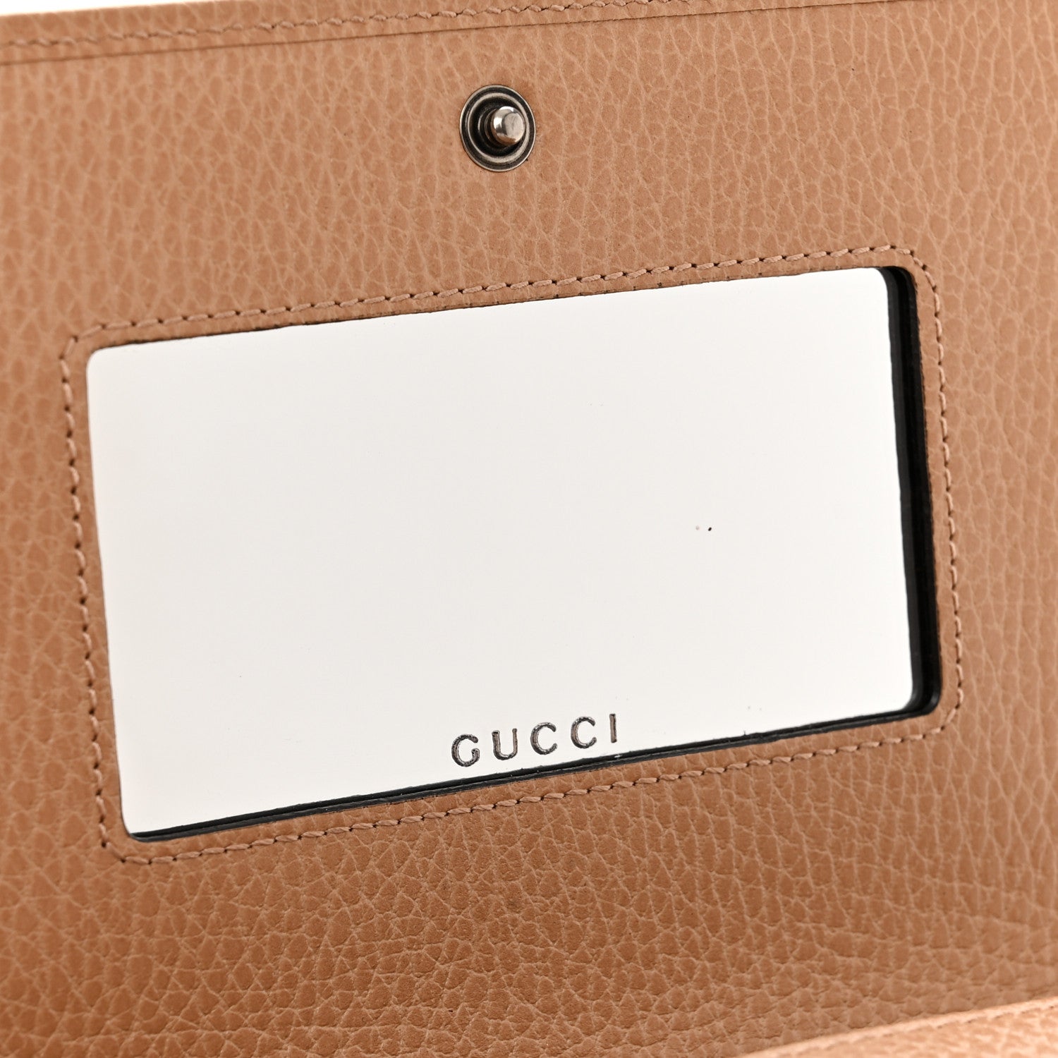 Gucci Dollar Calfskin Enamel Monochrome Mini GG Marmont Chain Wallet Camelia 7 of 10