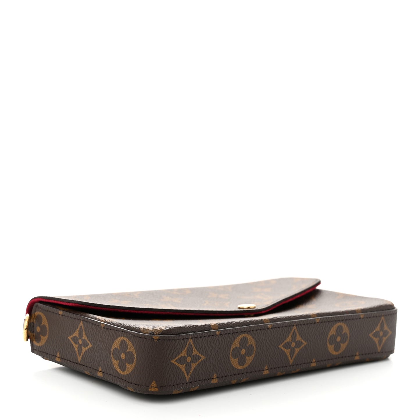 Monogram Pochette Felicie Chain Wallet Fuchsia