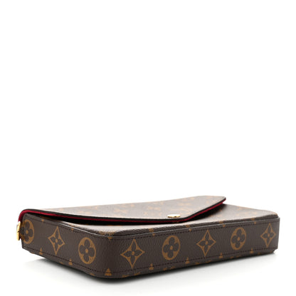 Louis Vuitton Monogram Pochette Felicie Chain Wallet Fuchsia 5 of 10