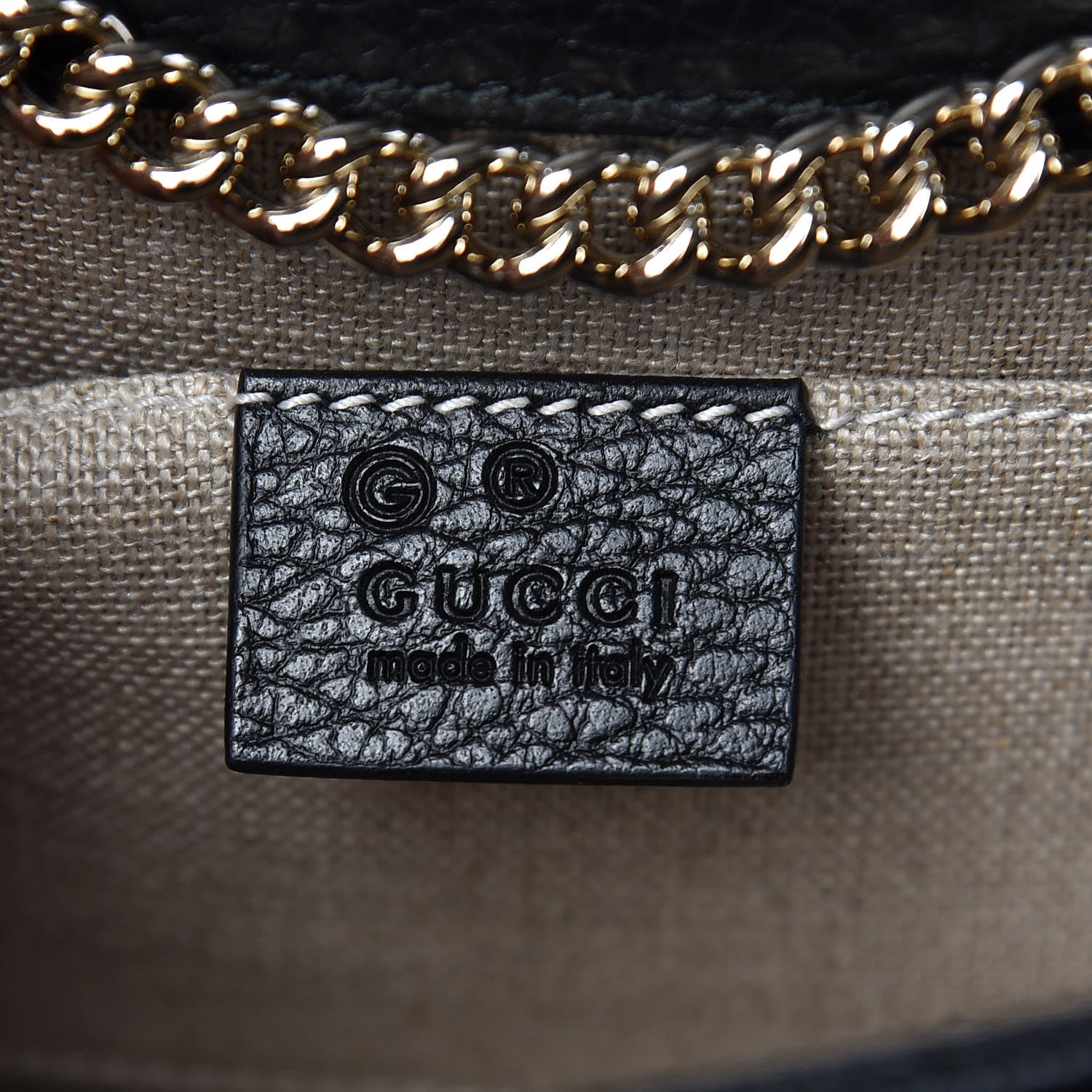 Gucci Dollar Calfskin Small Interlocking G Shoulder Bag Black 6 of 10