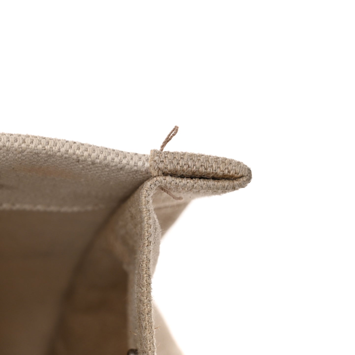 Linen Calfskin Small Rive Gauche Tote Greggio Natural