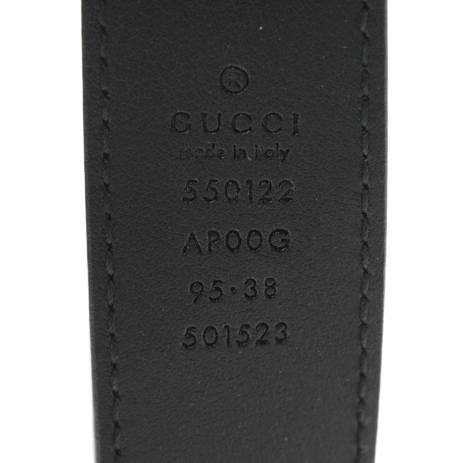 Gucci Calfskin Trapuntata Zumi 30mm Belt 95 38 Black 3 of 7