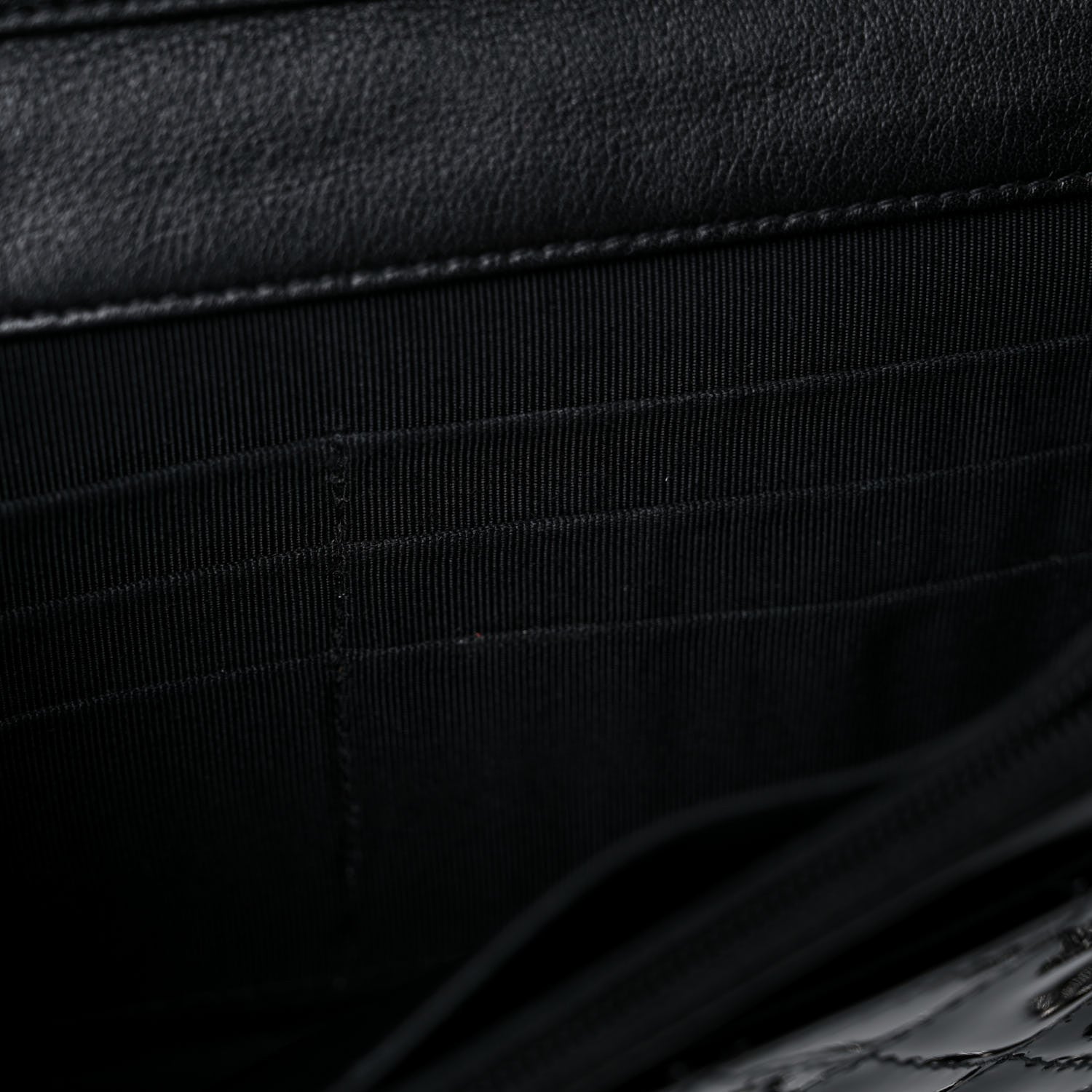 Chanel Patent Quilted Wallet On Chain WOC Black 12 of 16