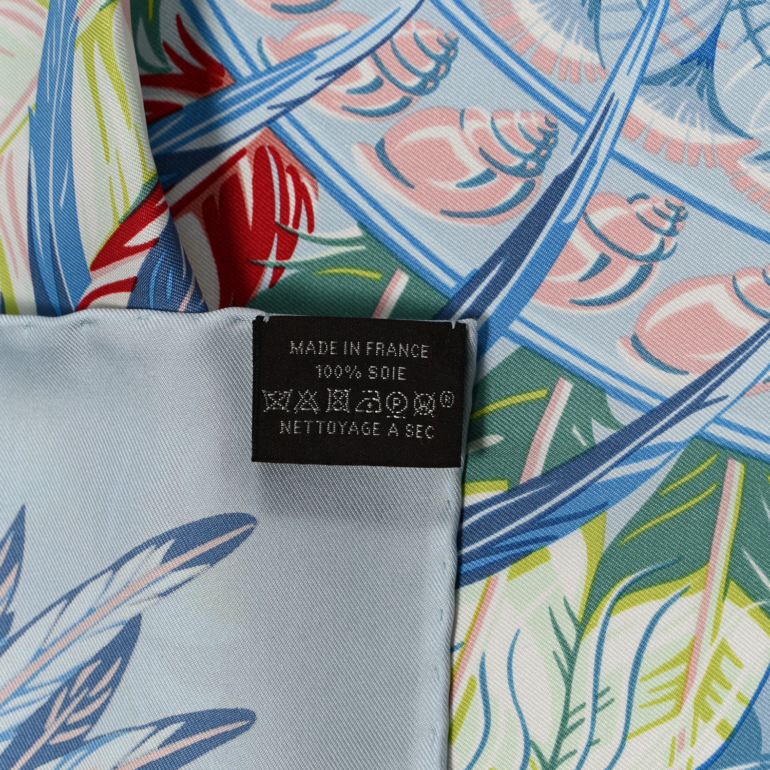 Hermes Silk Danse Pacifique Scarf 90 Bleu Ciel Vert Jaune Vif 3 of 5