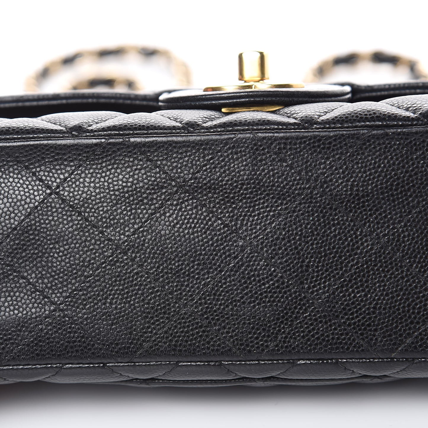 Caviar Quilted Mini Rectangular Flap Black