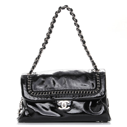 Chanel Patent Luxe Ligne Large Flap Black 1 of 9