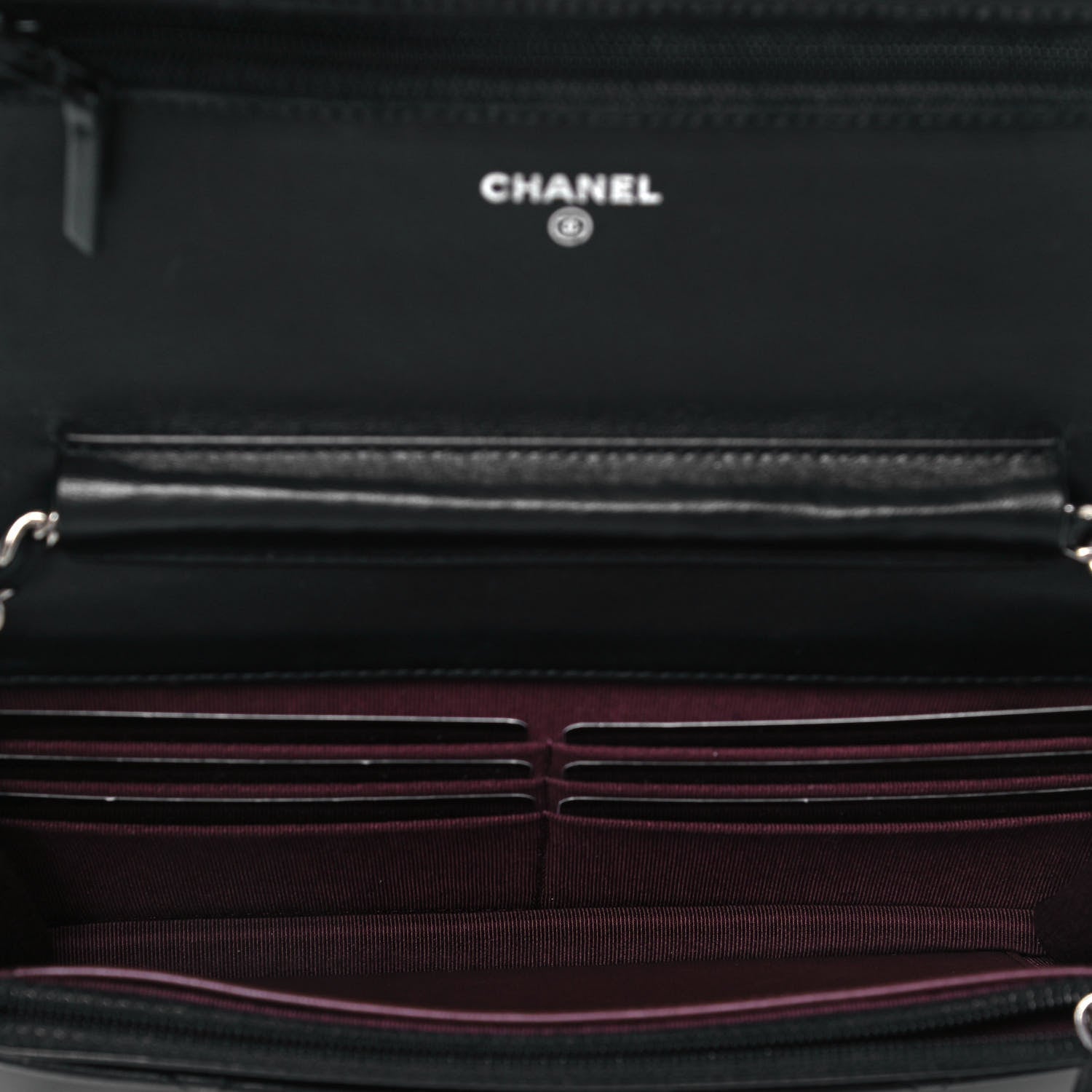 Chanel Lambskin Quilted Wallet On Chain WOC Black 5 of 10