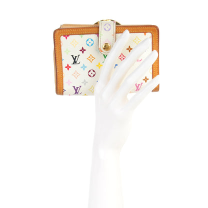 Louis Vuitton Monogram Multicolor French Purse Wallet White 3 of 10