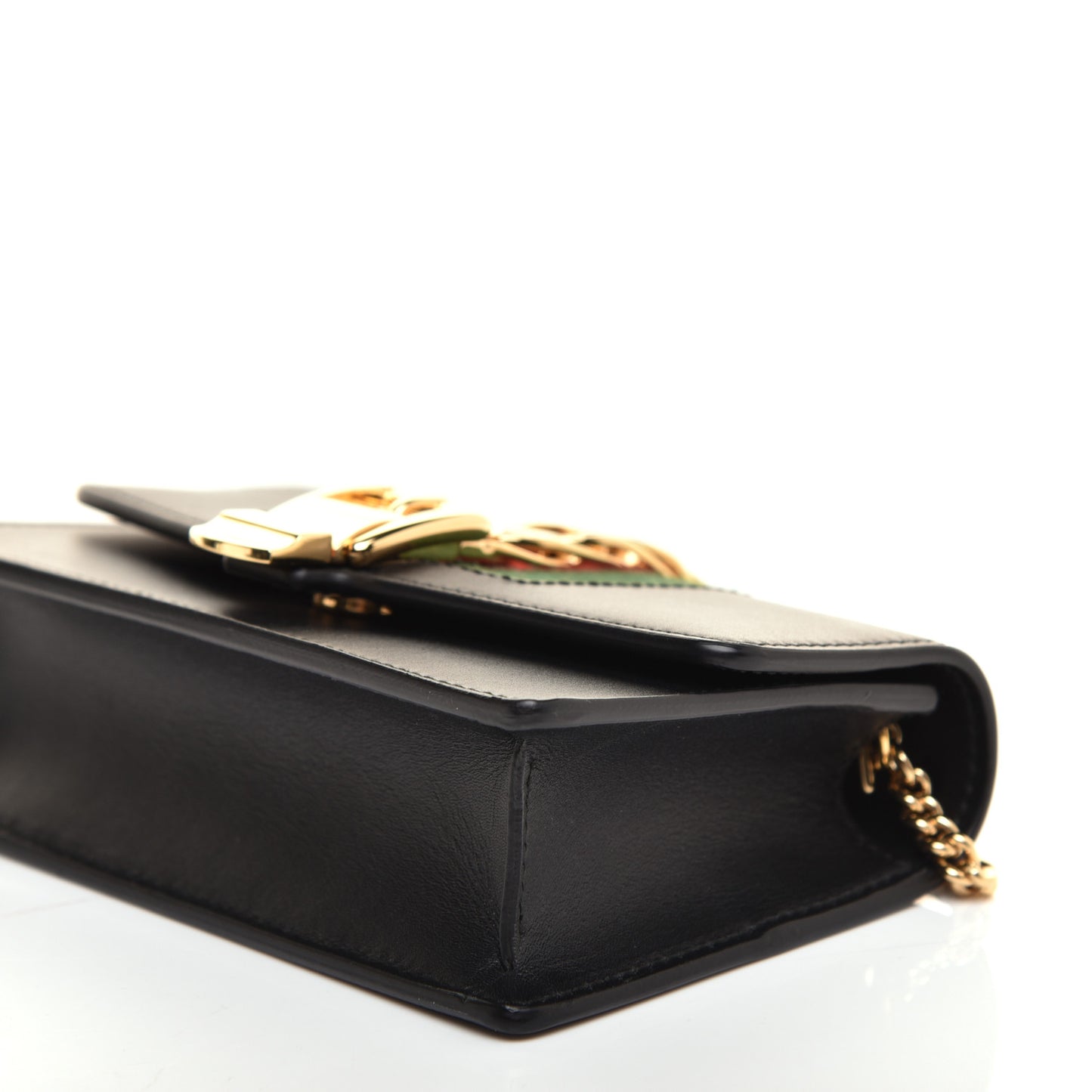 Calfskin Super Mini Sylvie Chain Shoulder Bag Black