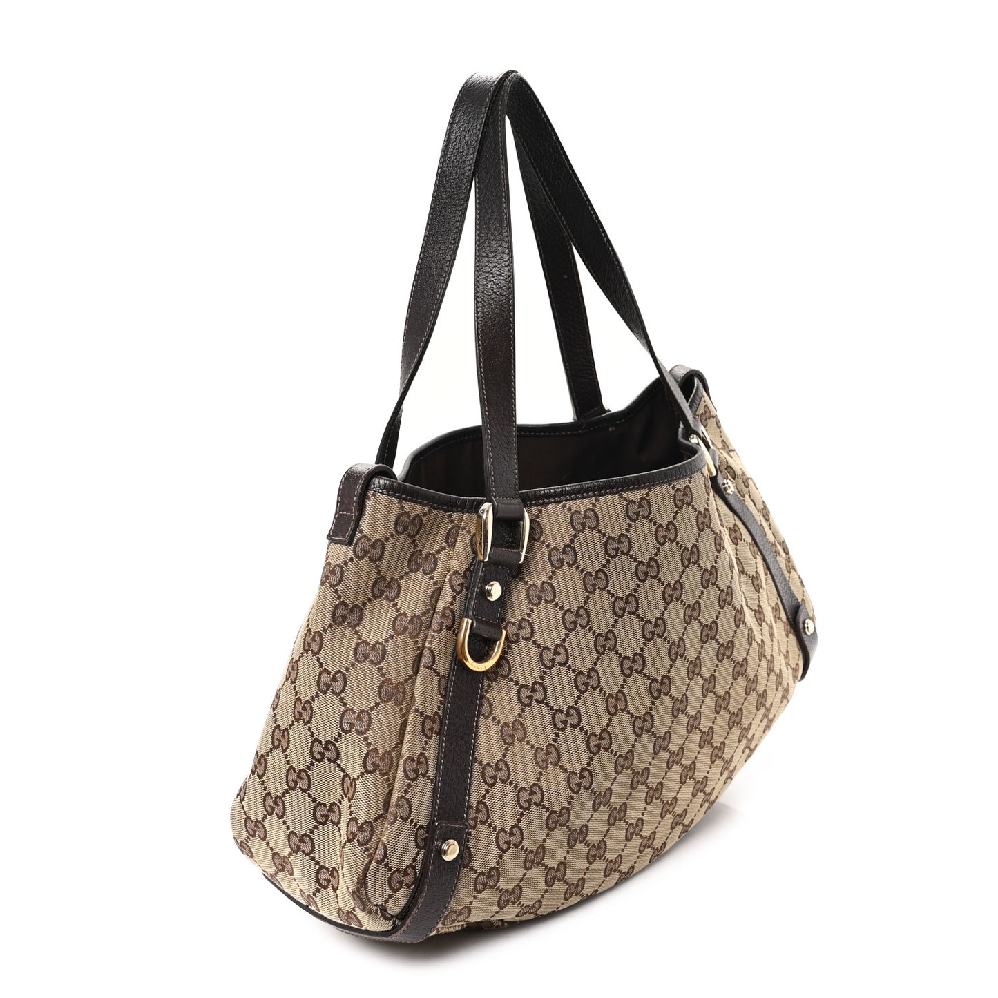 Monogram Medium Abbey Shoulder Bag Dark Brown