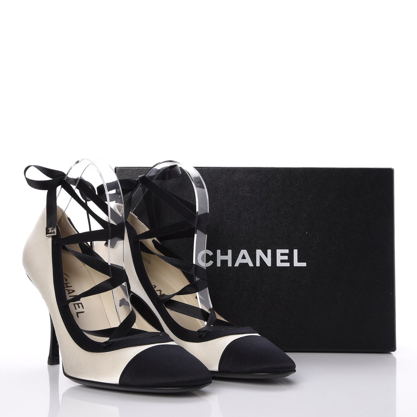 Satin Cap Toe CC Pumps 39.5 Black
