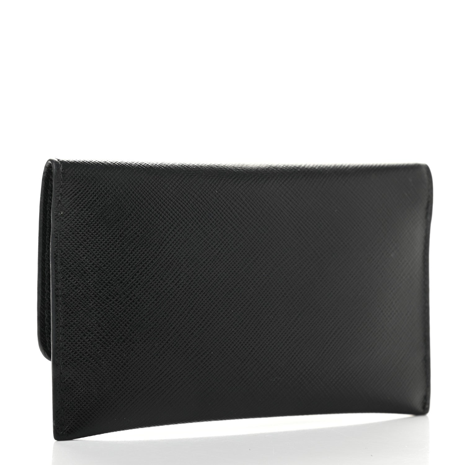 Prada Saffiano Metal Flap Wallet Black 4 of 15