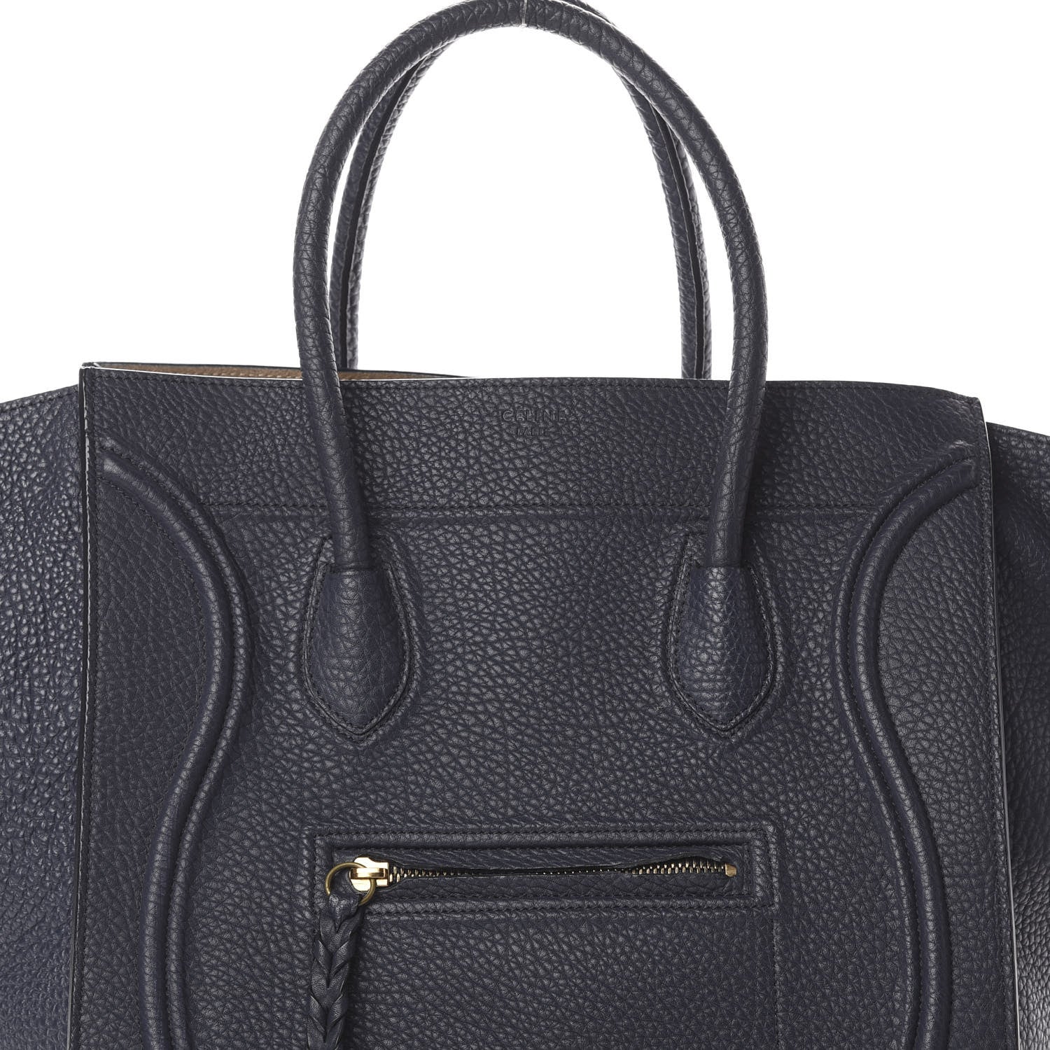 Celine Bullhide Calfskin Medium Phantom Luggage Navy Blue 8 of 8