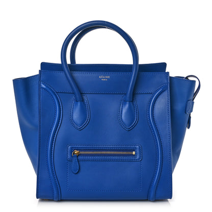 Celine Smooth Calfskin Mini Luggage Royal Blue 1 of 12