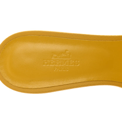 Hermes Epsom Oasis Sandals 35.5 Jaune Sable 7 of 9