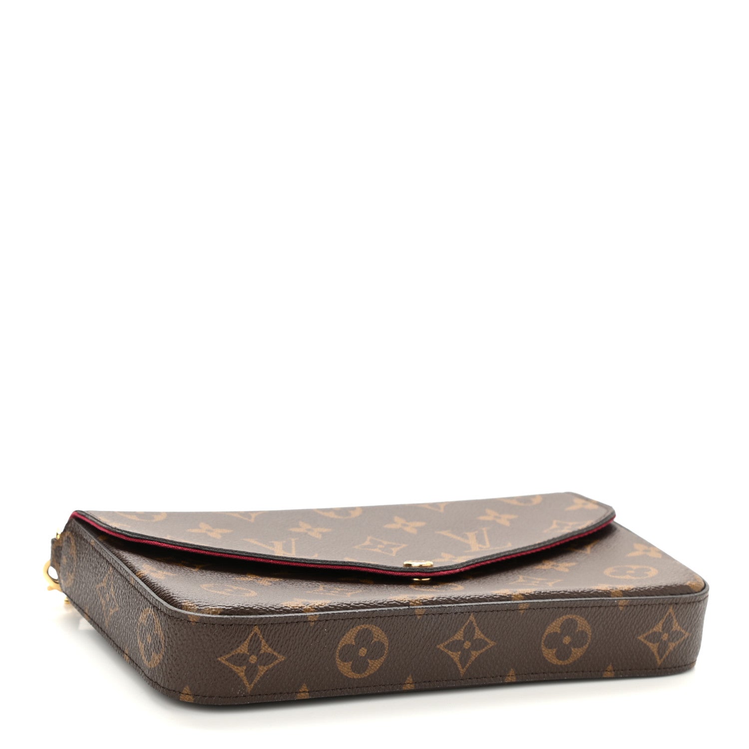Louis Vuitton Monogram Pochette Felicie Chain Wallet Fuchsia 5 of 9