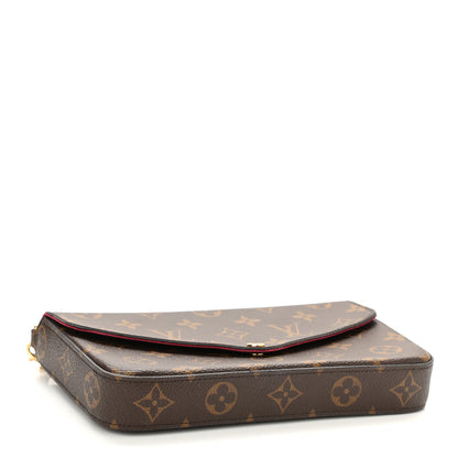 Louis Vuitton Monogram Pochette Felicie Chain Wallet Fuchsia 5 of 9