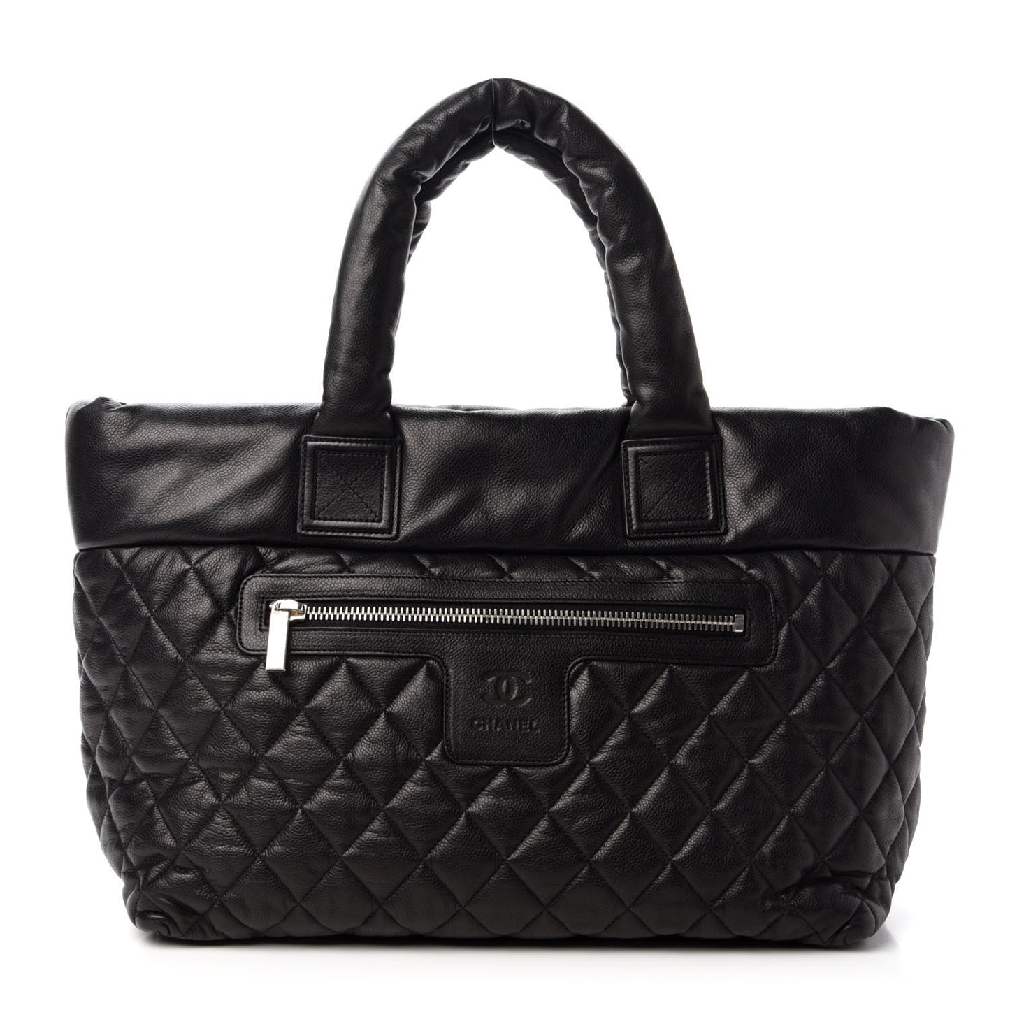 Caviar Quilted Large Coco Cocoon Tote Black