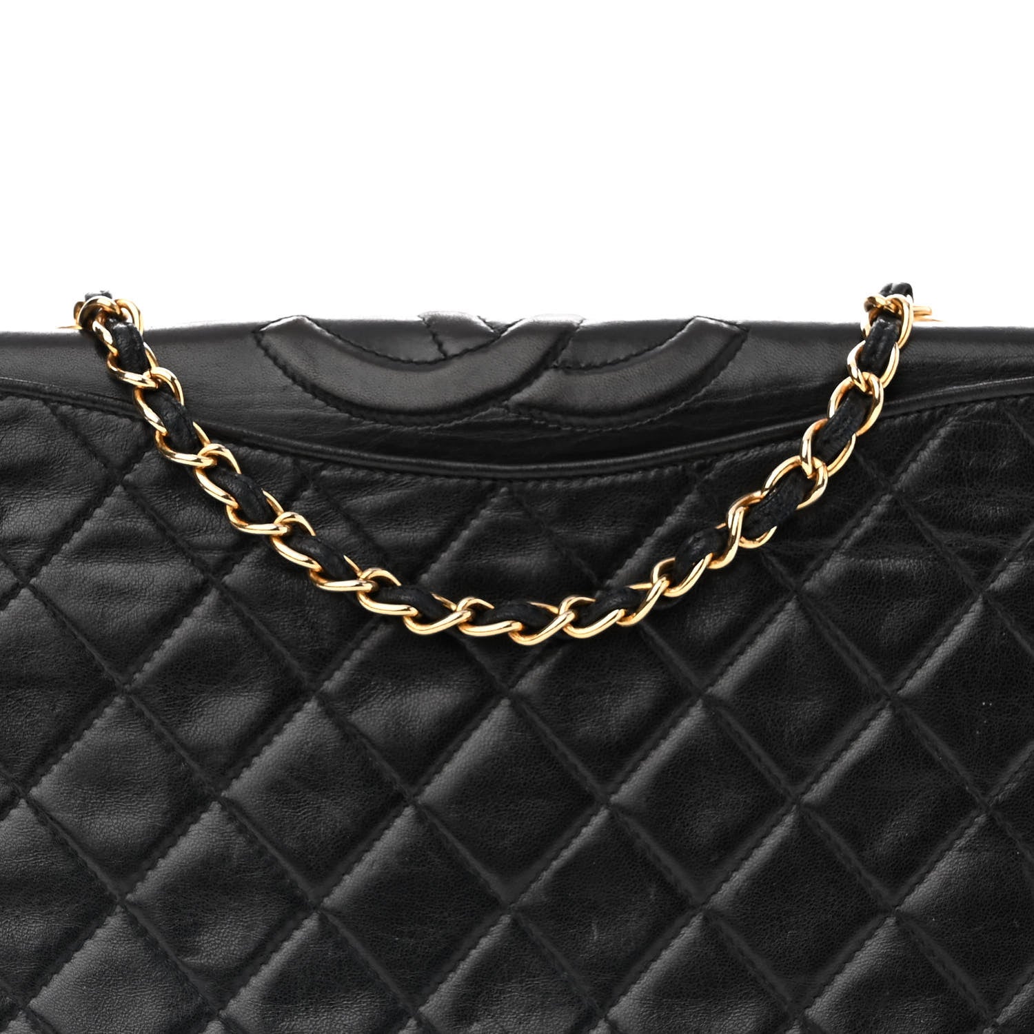Chanel Lambskin Quilted CC Small Single Flap Black 9 of 14