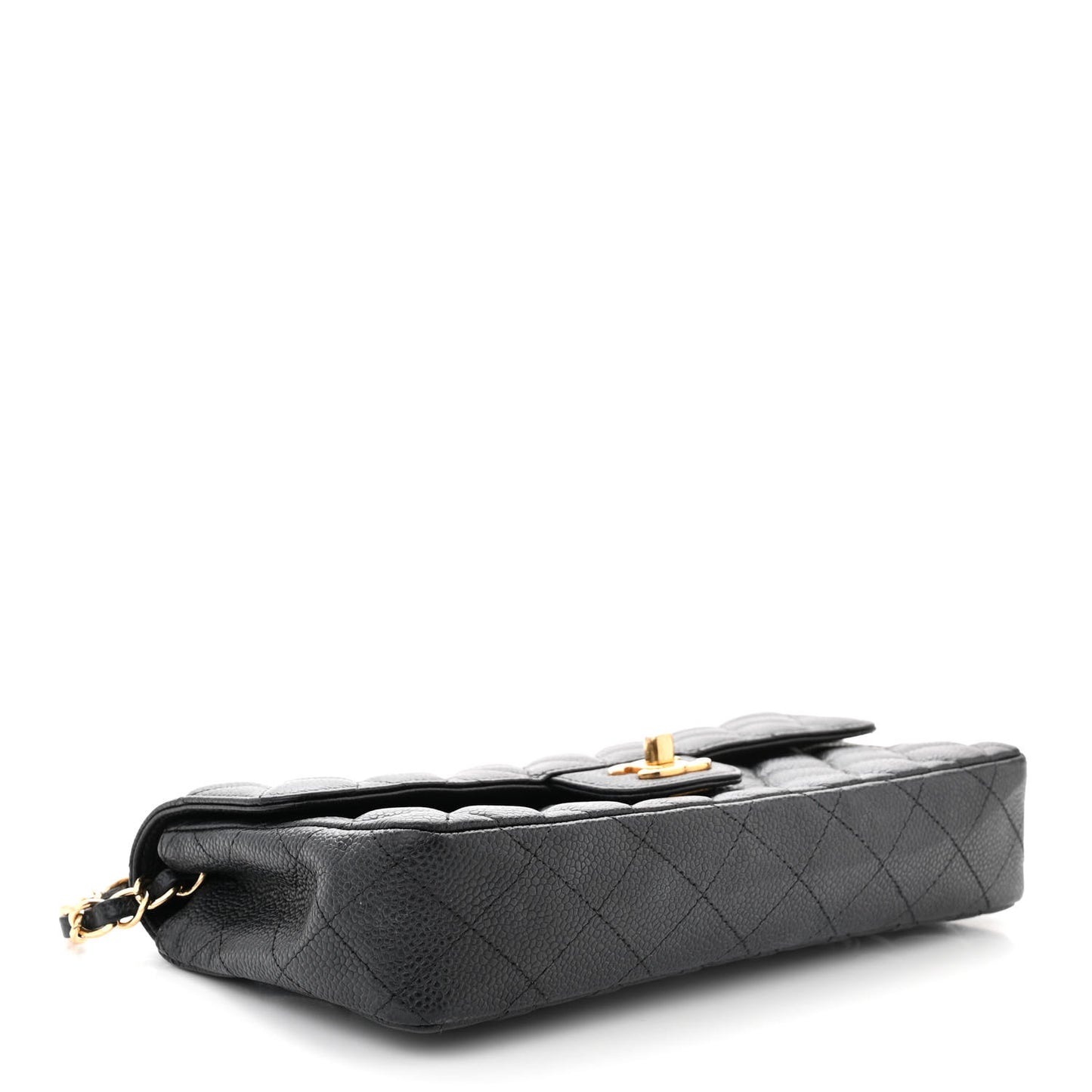 Caviar Quilted East West Flap Navy