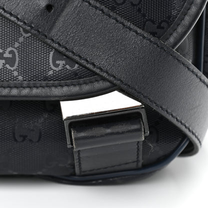 Gucci Imprime Monogram Medium Double Buckle Flap Messenger Bag Navy 13 of 16