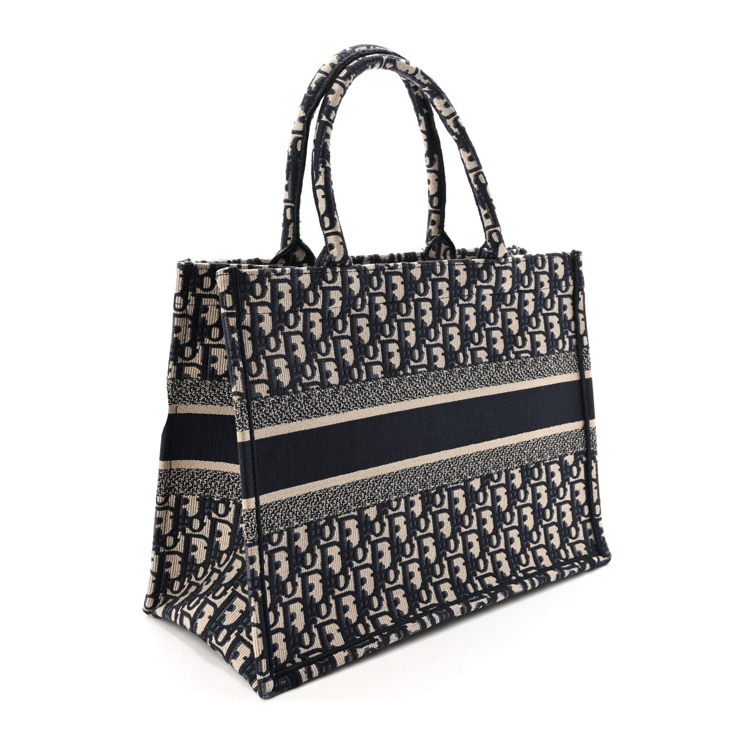Oblique Medium Book Tote Blue Multicolor