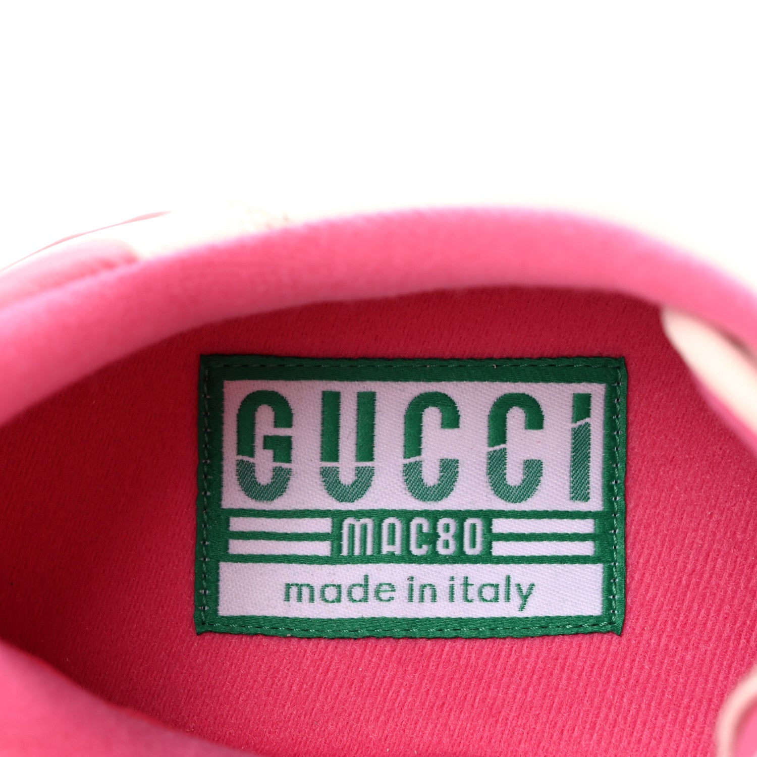 Gucci Dali Soft Calfskin Womens Mac80 Sneakers 37.5 Off White Pink 8 of 9