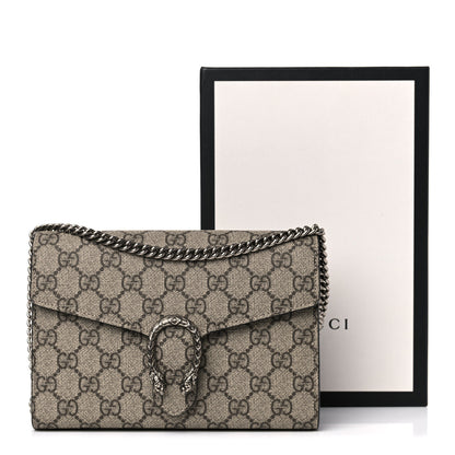 Gucci GG Supreme Monogram Mini Dionysus Chain Wallet Beige Black 12 of 12