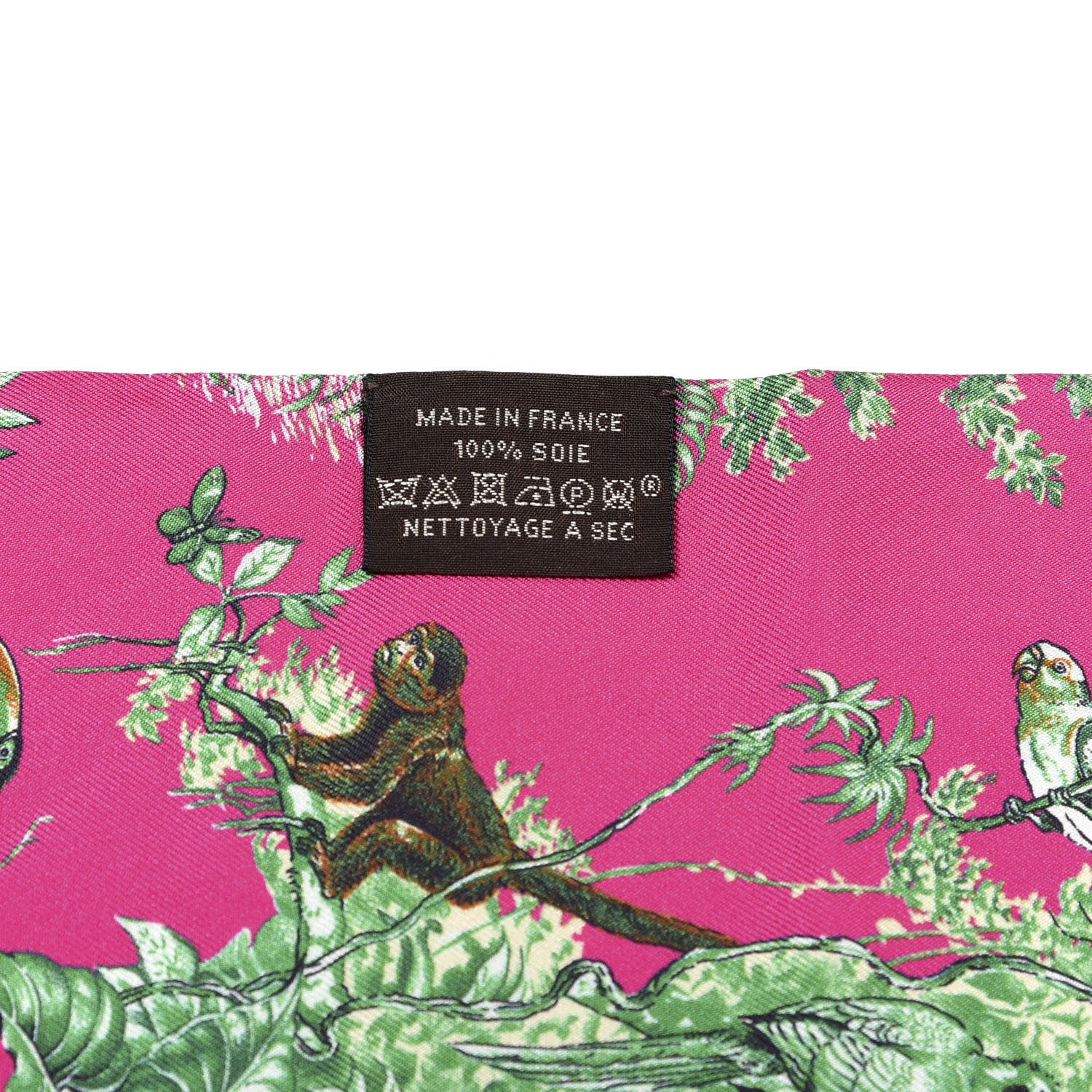 Hermes Silk Equateur Maxi Twilly Rose Vif Vert De Gris Vert 2 of 5