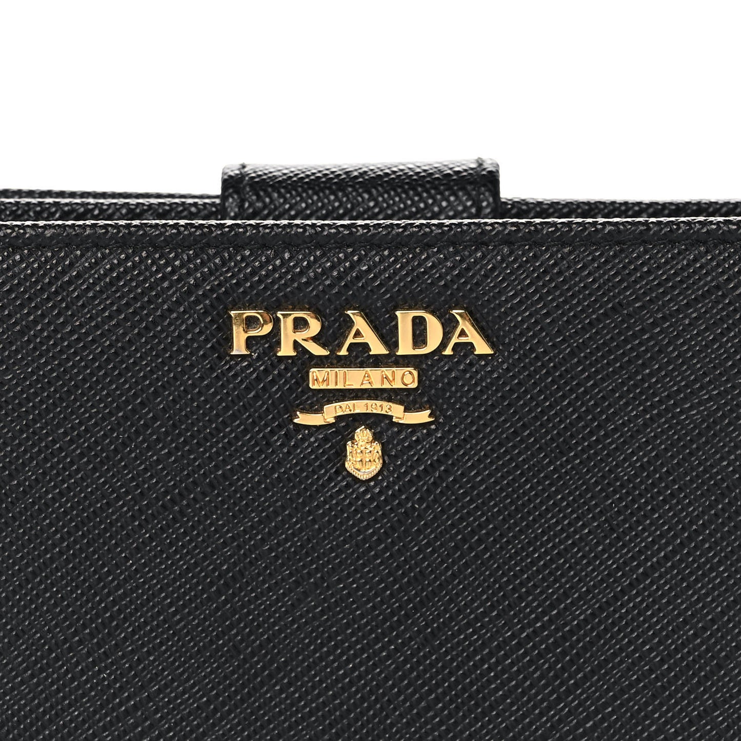 Saffiano Metal Compact Wallet Black