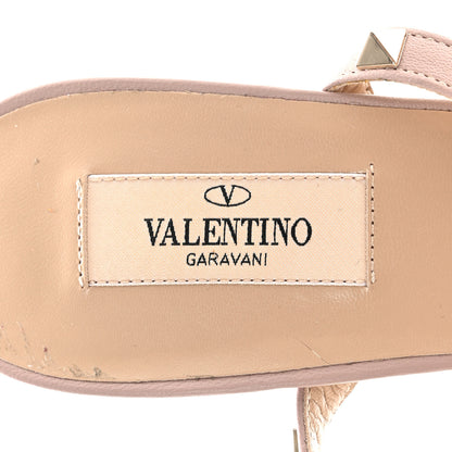 Valentino Garavani Patent Nappa Rockstud Ankle Strap 65mm Pumps 41 Marine Poudre 7 of 11