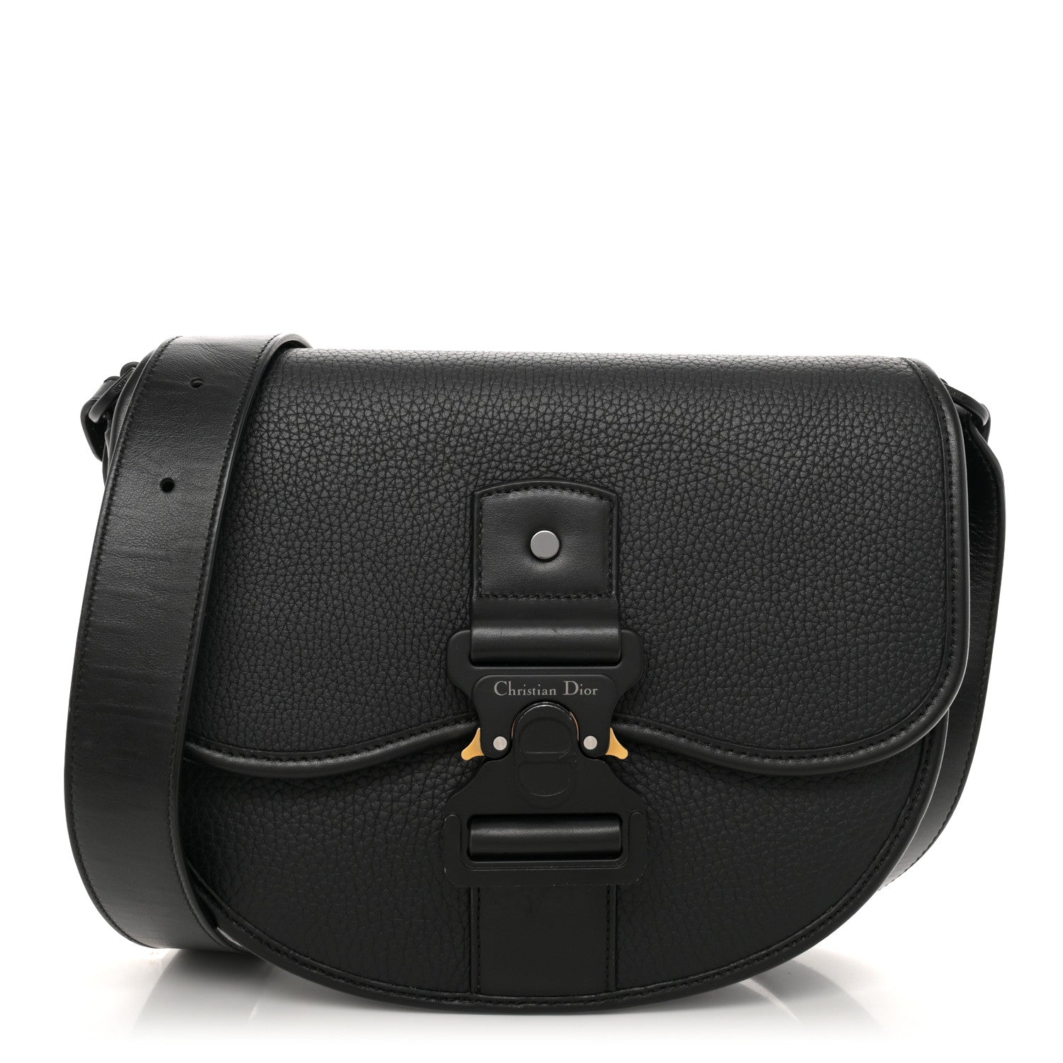 Christian Dior Grained Calfskin Gallop Bag With Strap Black 1 of 15