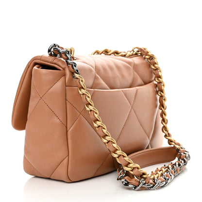 Chanel Lambskin Quilted Medium Chanel 19 Flap Brown 3 of 11