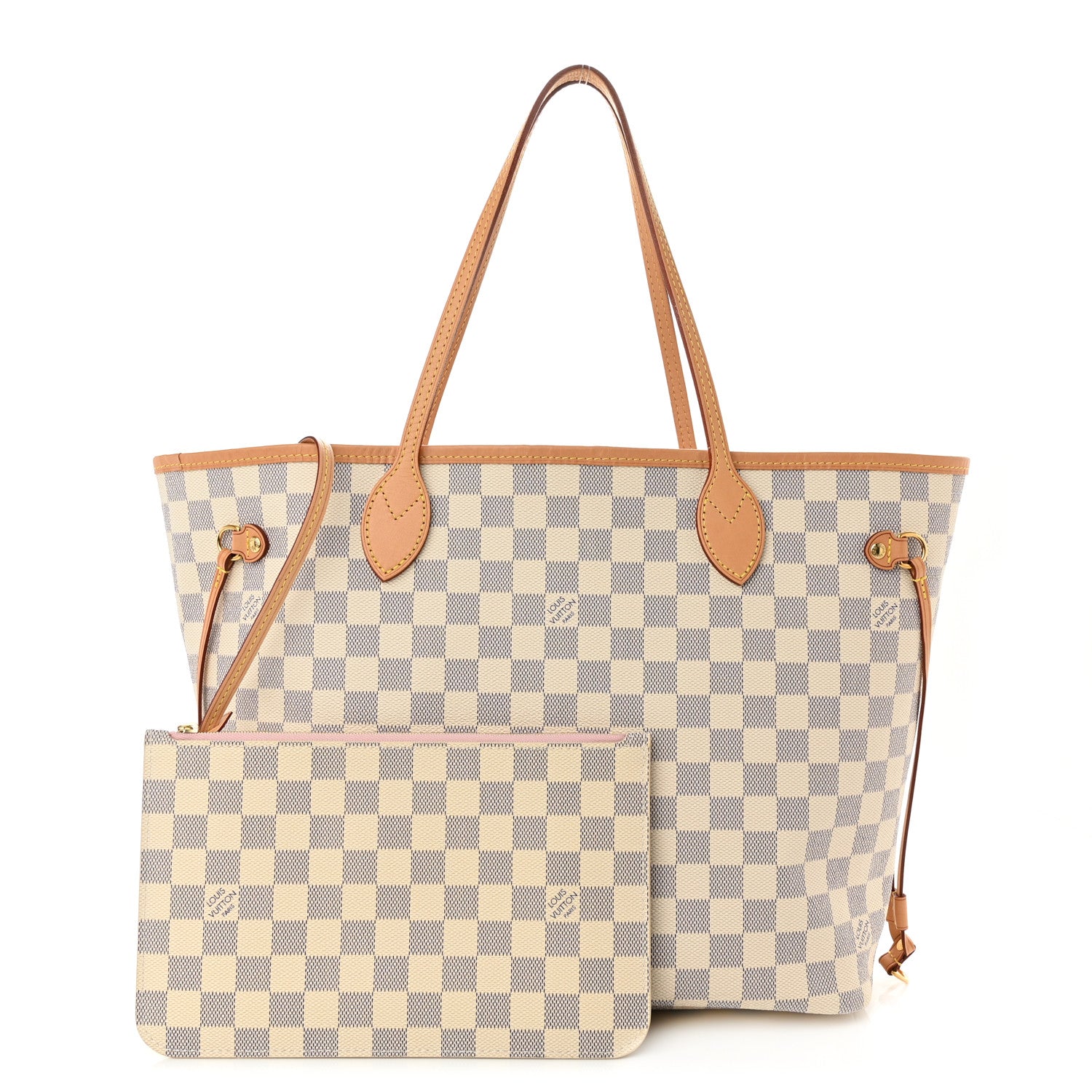 Louis Vuitton Damier Azur Neo Neverfull MM Rose Ballerine 1 of 10