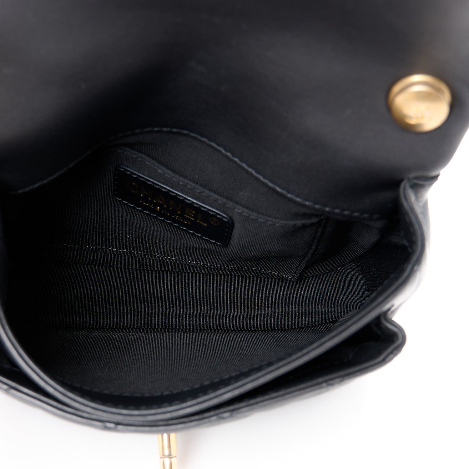 Chanel Calfskin Quilted Top Handle Flap Black 5 of 11