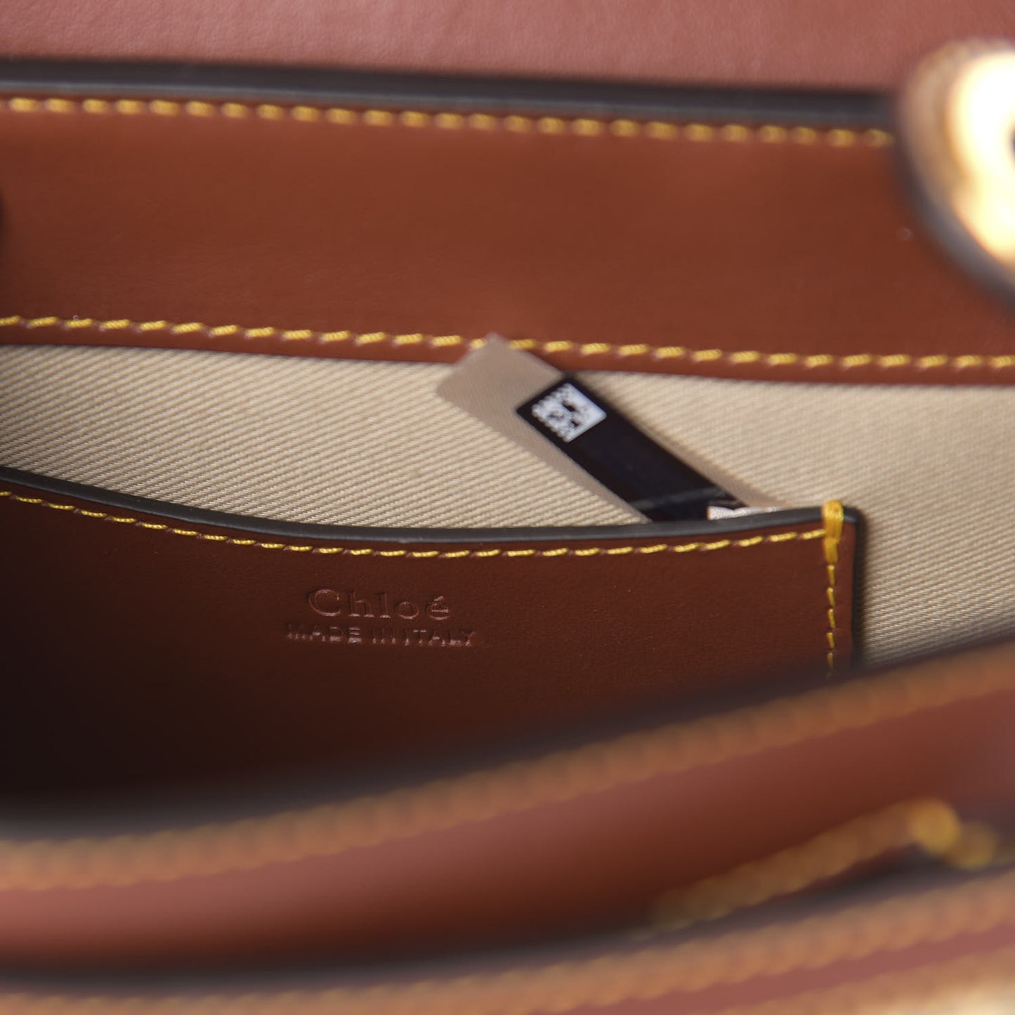 Calfskin Raffia Embroidered Small Tess Bag Sepia Brown