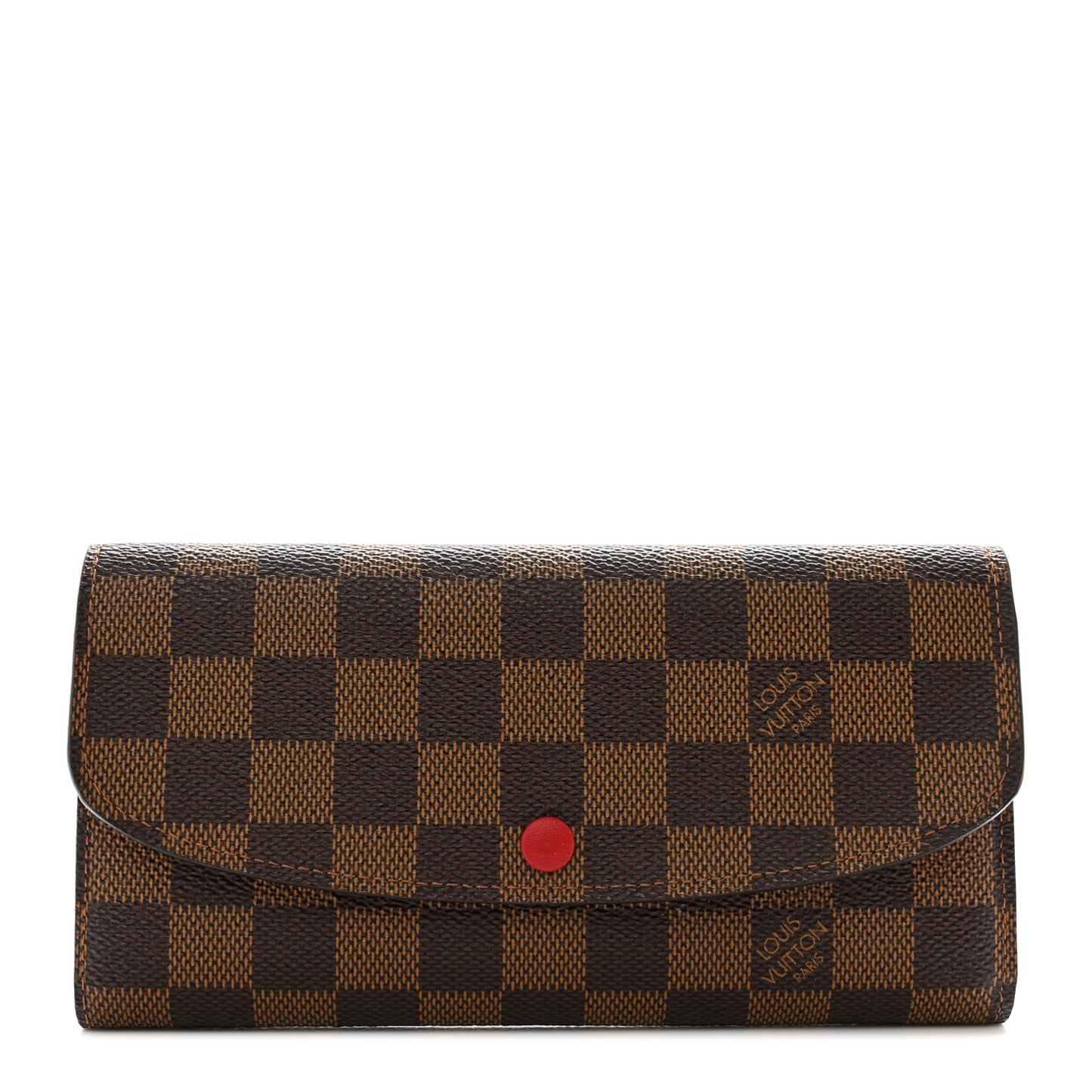 Damier Ebene Emilie Wallet Red